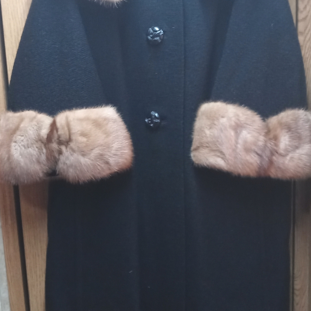 Vintage cashmere and mink coat